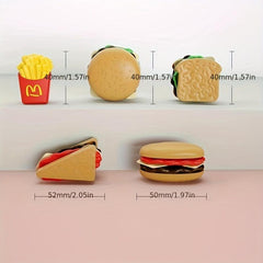 DIY Fast Food Sandwich French Pretend Play Hamburger Dog Toy
