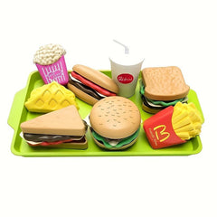 DIY Fast Food Sandwich French Pretend Play Hamburger Dog Toy