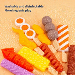 Kids Play Kitchen Toy Set - Mini Hot Pot & BBQ Stove Cooking Playset