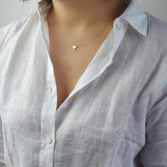Alloy Heart Necklace Plated Female's Necklace Gift For Friends