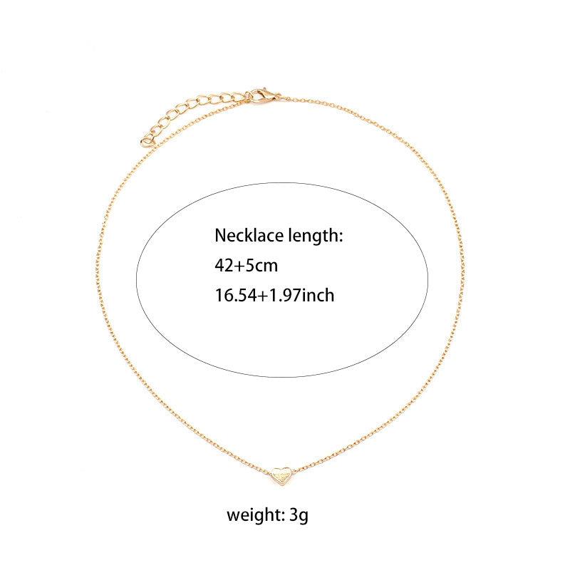 Alloy Heart Necklace Plated Female's Necklace Gift For Friends