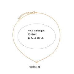 Alloy Heart Necklace Plated Female's Necklace Gift For Friends