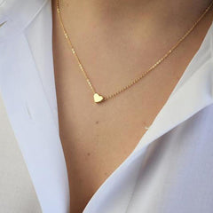 Alloy Heart Necklace Plated Female's Necklace Gift For Friends