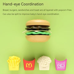 Kids Kitchen Toy Pretends Play Cooking Food Game Hamburger Pizza Snack...