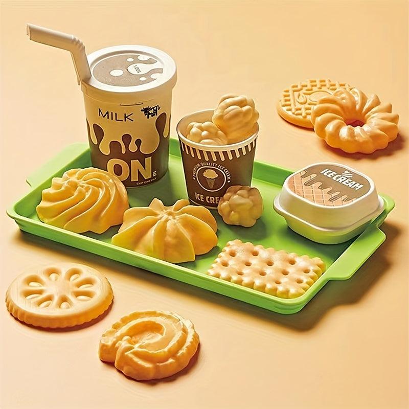 Kids Kitchen Toy Pretends Play Cooking Food Game Hamburger Pizza Snack...