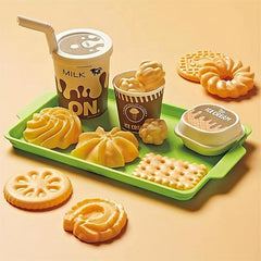 Kids Kitchen Toy Pretends Play Cooking Food Game Hamburger Pizza Snack...