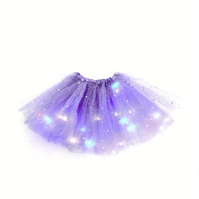 Christmas Girls Glow Skirt Performance Dress
