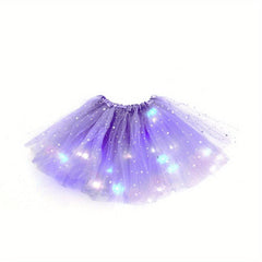 Christmas Girls Glow Skirt Performance Dress