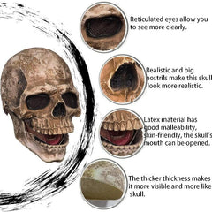 Creepy Skull Mask Halloween Horror Latex Helmet Cosplay Party Props
