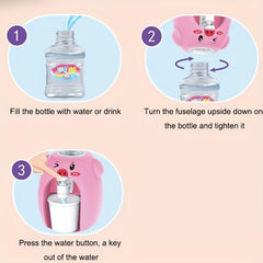 Kids Water Dispenser Play House Toy Fun Press Simulated Beverage Machine