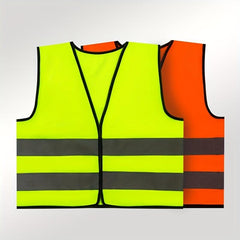 Kids Safety Vest Reflective Strips Grey Traffic Clothes