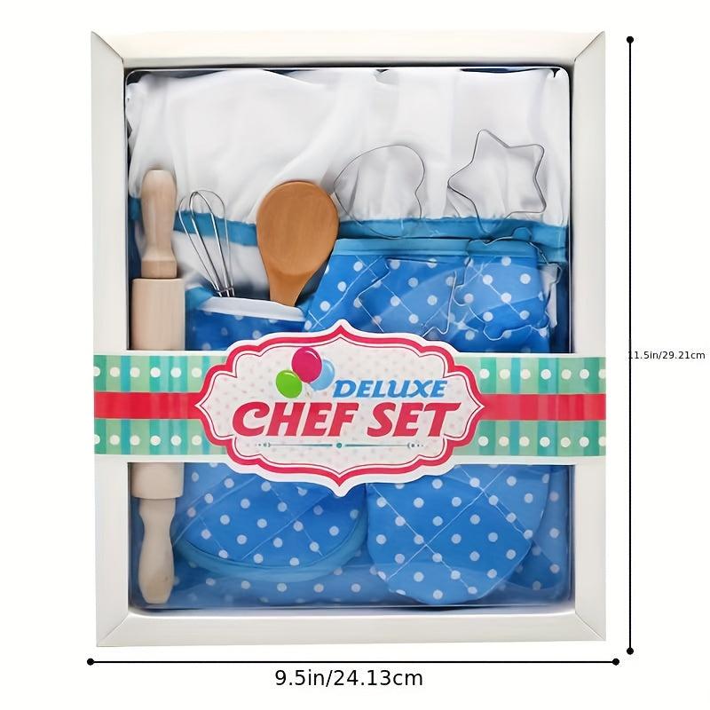 11pcs Children Kitchen Toy Set Girl Cooking Tools Pink Apron