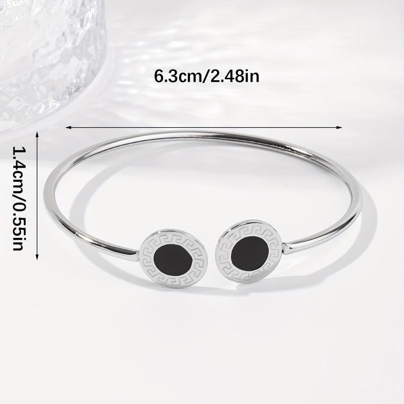 Heart Shaped Stainless Steel Open Bangle