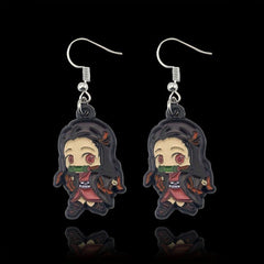 Anime Girl Earrings Small Three-dimensional Alloy Earrings Pair