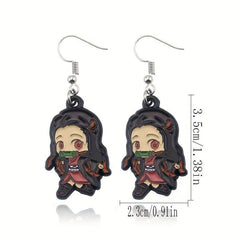 Anime Girl Earrings Small Three-dimensional Alloy Earrings Pair