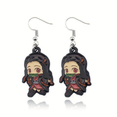 Anime Girl Earrings Small Three-dimensional Alloy Earrings Pair