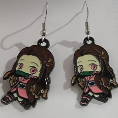 Anime Girl Earrings Small Three-dimensional Alloy Earrings Pair