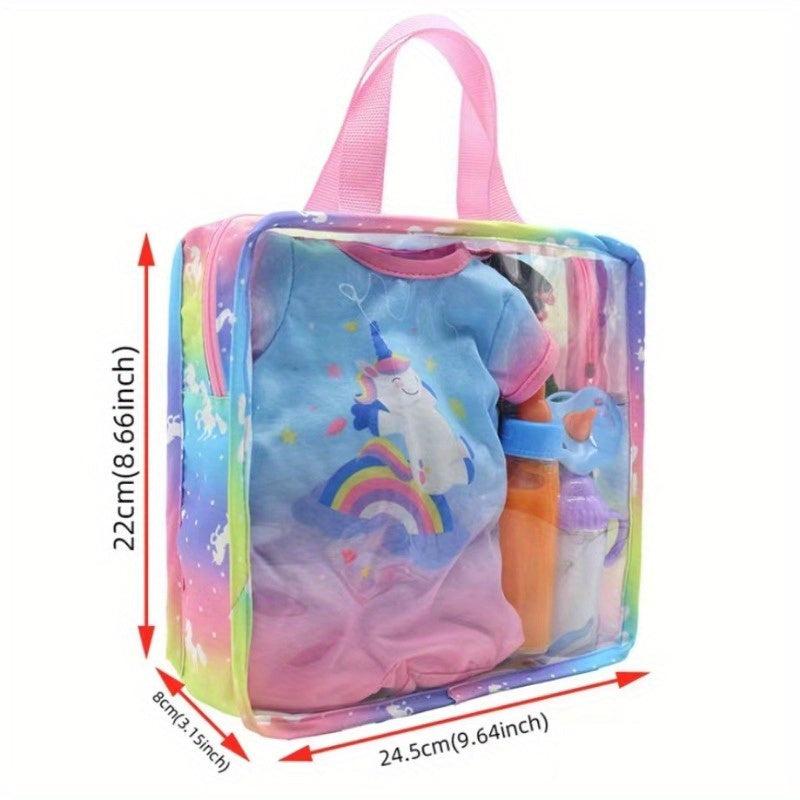 Rainbow Handbag with Display Window for Dolls