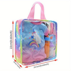 Rainbow Handbag with Display Window for Dolls