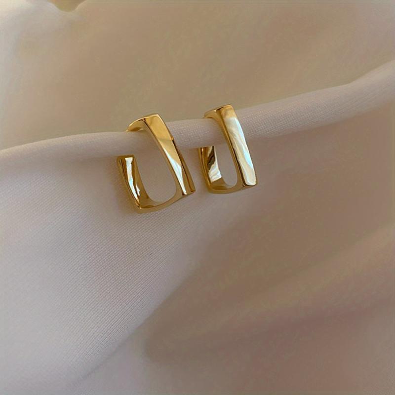 Irregular Geometric Metal Earrings for Women Jewelry Gift