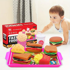 Fast Food Restaurant Hamburger Set Pretend Play Kitchen Toy