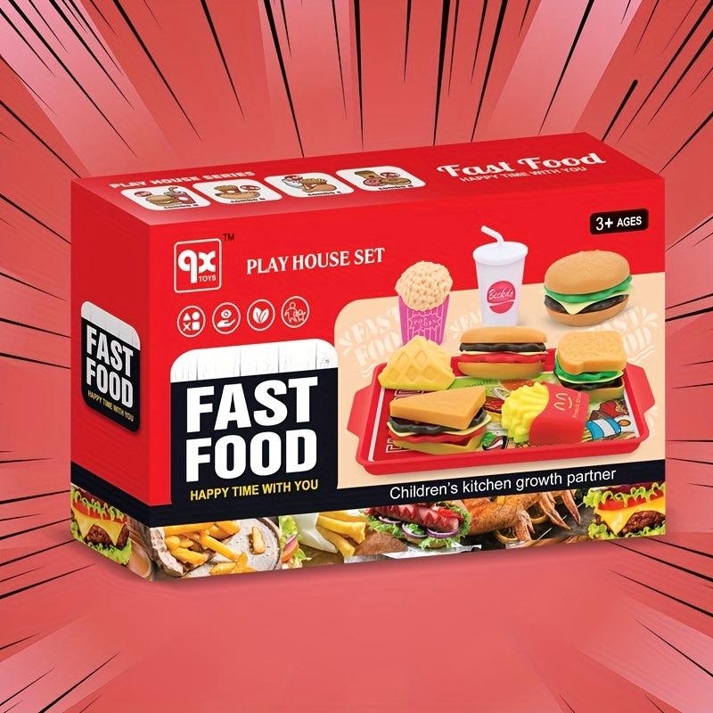 Fast Food Restaurant Hamburger Set Pretend Play Kitchen Toy