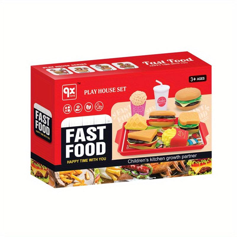 Fast Food Restaurant Hamburger Set Pretend Play Kitchen Toy