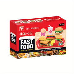 Fast Food Restaurant Hamburger Set Pretend Play Kitchen Toy