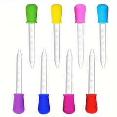 8pcs 0.17oz Silicone Liquid Pipettes Eyedrops Droppers with Bulb Tip