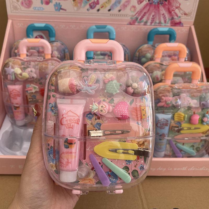 Princess Luggage & Hair Accessories Set DIY Hair Clips Jewelry Box