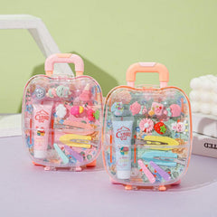Princess Luggage & Hair Accessories Set DIY Hair Clips Jewelry Box