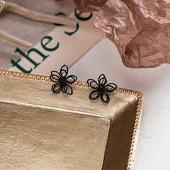 Double Layered Flower Earrings For Women - Small And Versatile