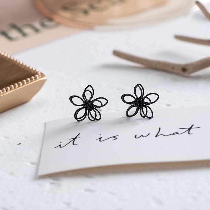 Double Layered Flower Earrings For Women - Small And Versatile