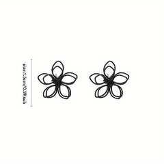 Double Layered Flower Earrings For Women - Small And Versatile
