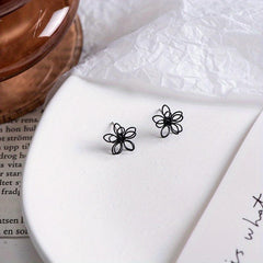 Double Layered Flower Earrings For Women - Small And Versatile