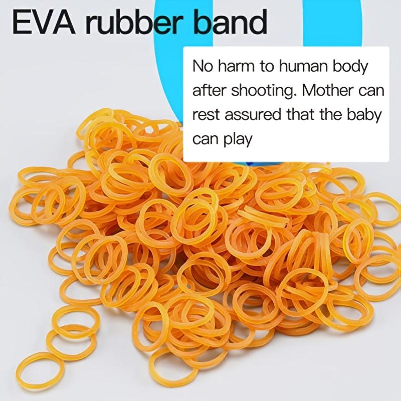 Metal Burst Rubber Band Toy Mini Folding Launcher Keychain & Bands