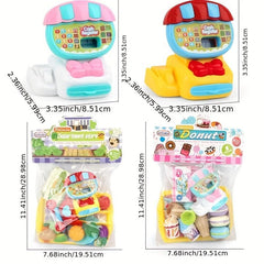 Mini Supermarket Cash Register Play House Shopping Cart Set Children's Toys