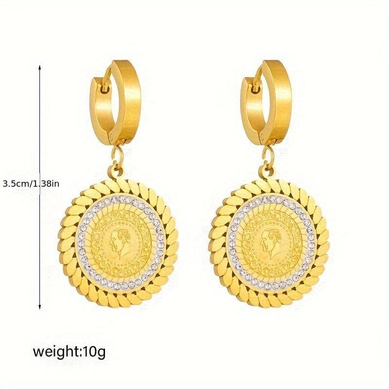 Stainless Steel Portrait Charm Jewelry Set