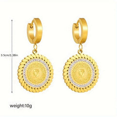 Stainless Steel Portrait Charm Jewelry Set