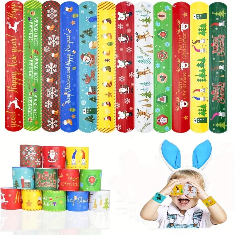 12pcs Slap Bracelet Dinosaur Astronaut Party Gift
