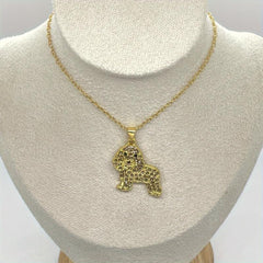 Cocker Spaniel Rhinestone Pet Pendant Necklace