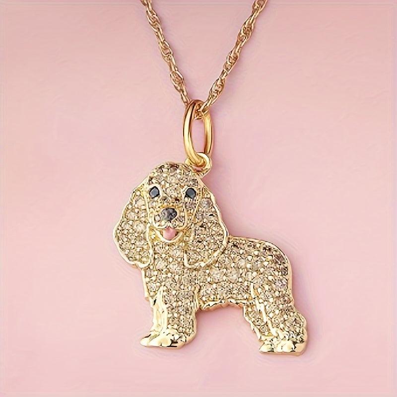 Cocker Spaniel Rhinestone Pet Pendant Necklace