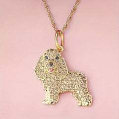 Cocker Spaniel Rhinestone Pet Pendant Necklace