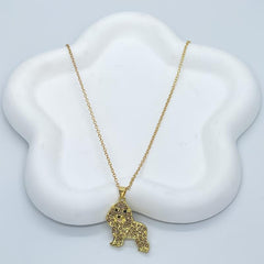 Cocker Spaniel Rhinestone Pet Pendant Necklace