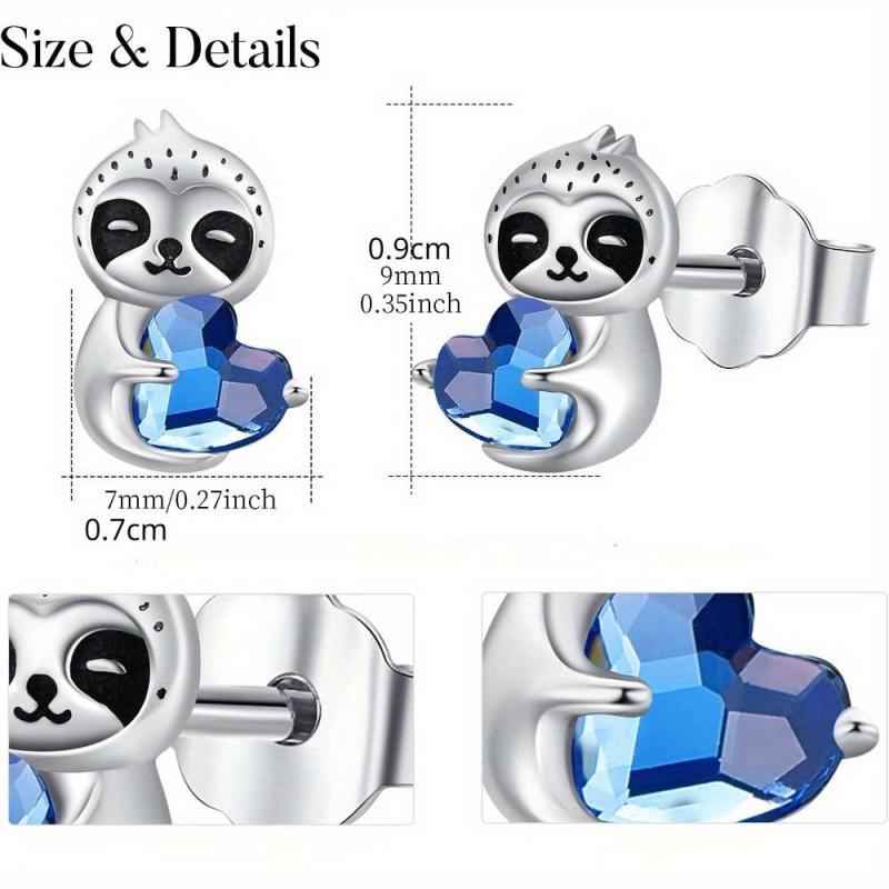Sloth Animal Earrings Party Jewelry Gift For Women Mom Friends