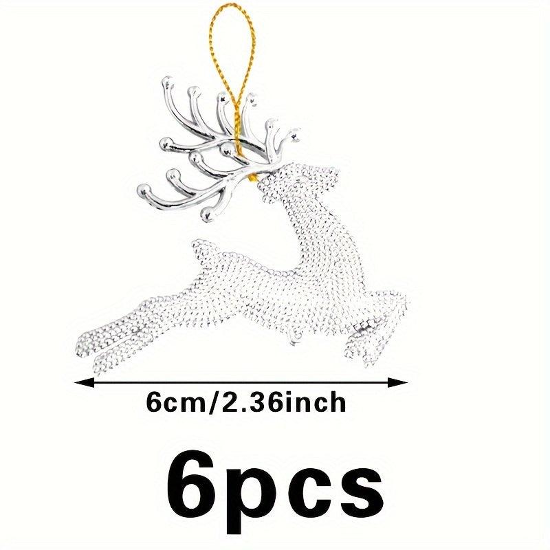 6pcs Christmas Reindeer Decoration Tree Deer Pendant