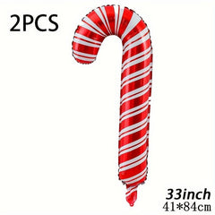 2pcs 83 82 Cm Extra Large Cane Aluminum Balloons Christmas Decoration