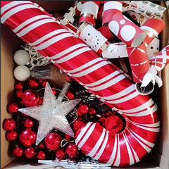 2pcs 83 82 Cm Extra Large Cane Aluminum Balloons Christmas Decoration