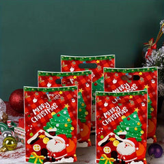 10pcs Christmas Gift Bags Pearlescent Bags Christmas Party Decoration