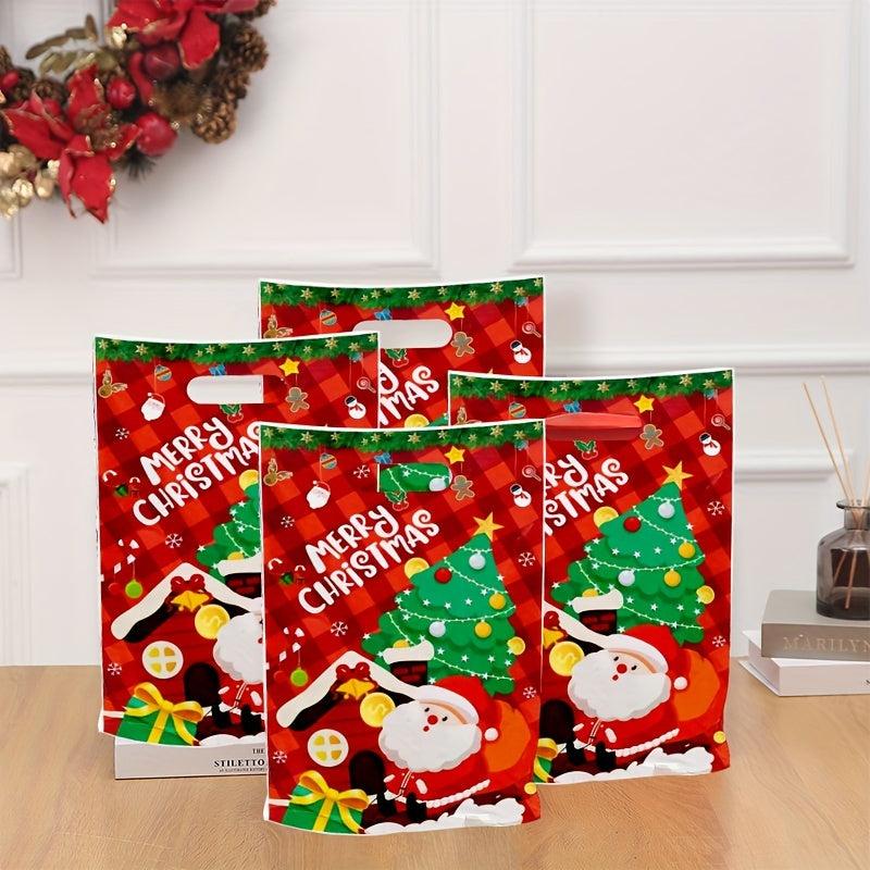 10pcs Christmas Gift Bags Pearlescent Bags Christmas Party Decoration